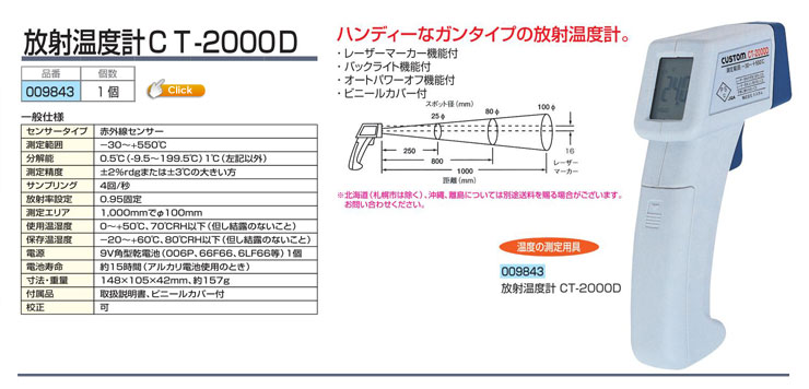 放射温度計 CT-2000D